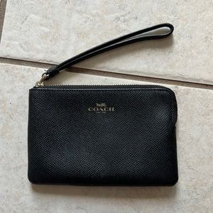Small Black Coach Wristlet